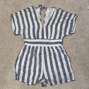 Cute grey and white romper